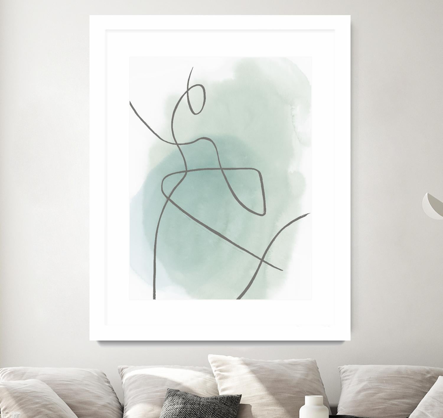 Follow Green II by PI  Studio on GIANT ART - green linear lines