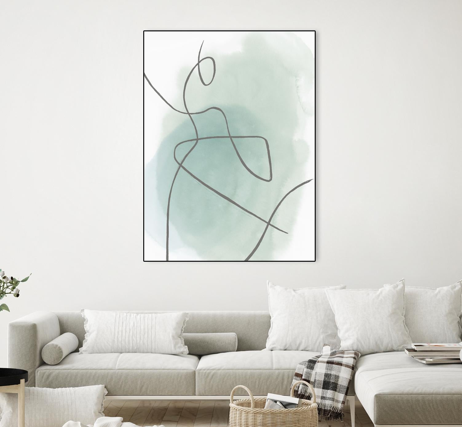 Follow Green II by PI  Studio on GIANT ART - green linear lines