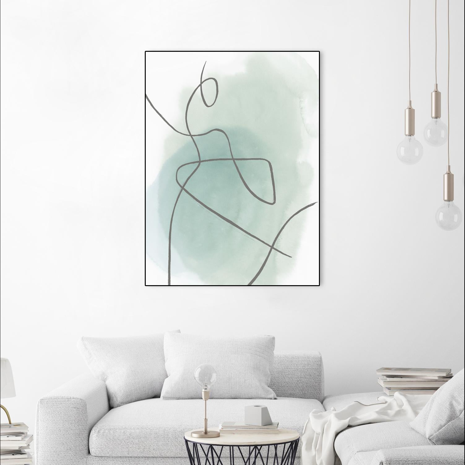 Follow Green II by PI  Studio on GIANT ART - green linear lines