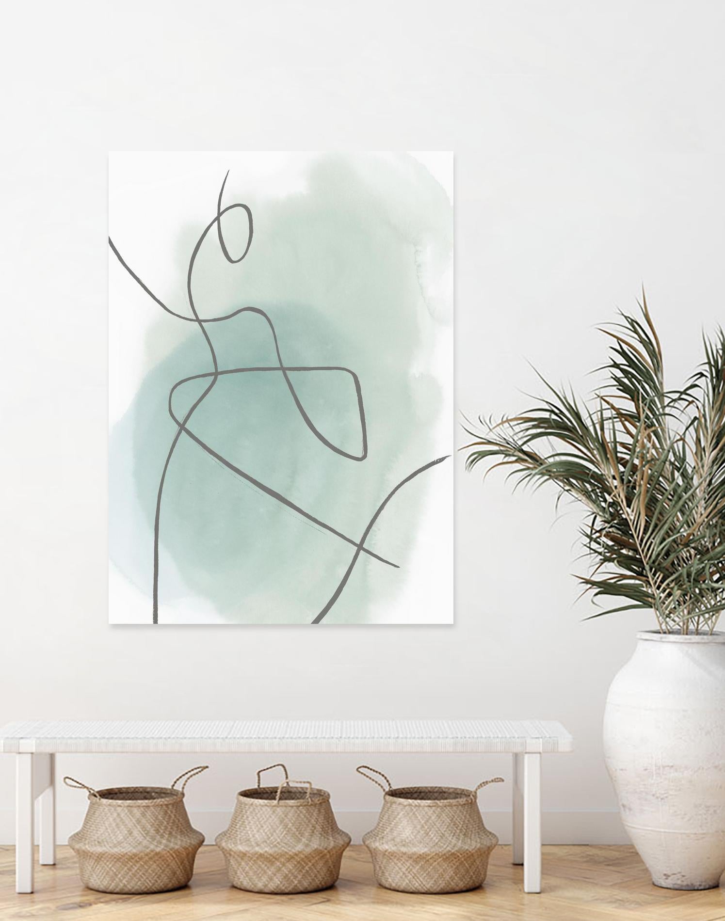 Follow Green II by PI  Studio on GIANT ART - green linear lines