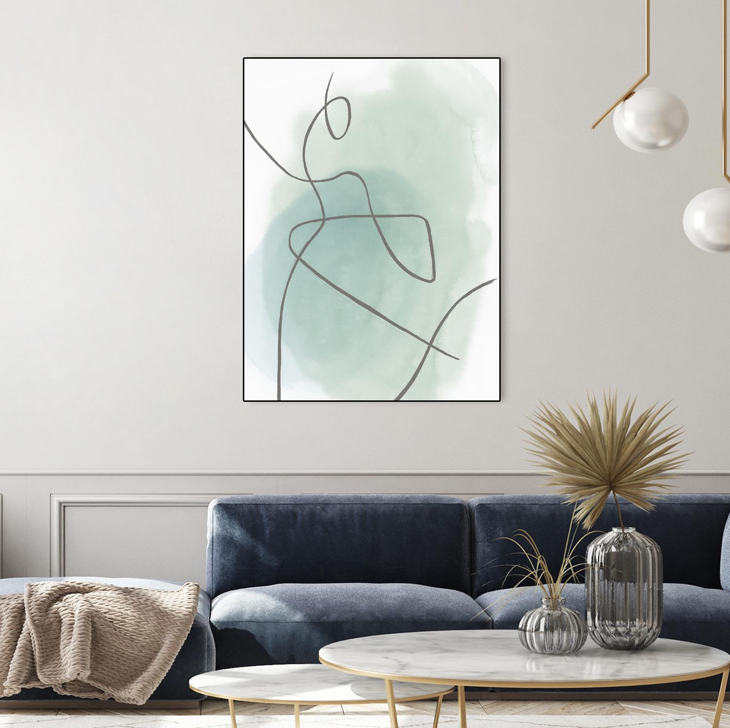 Follow Green II by PI  Studio on GIANT ART - green linear lines