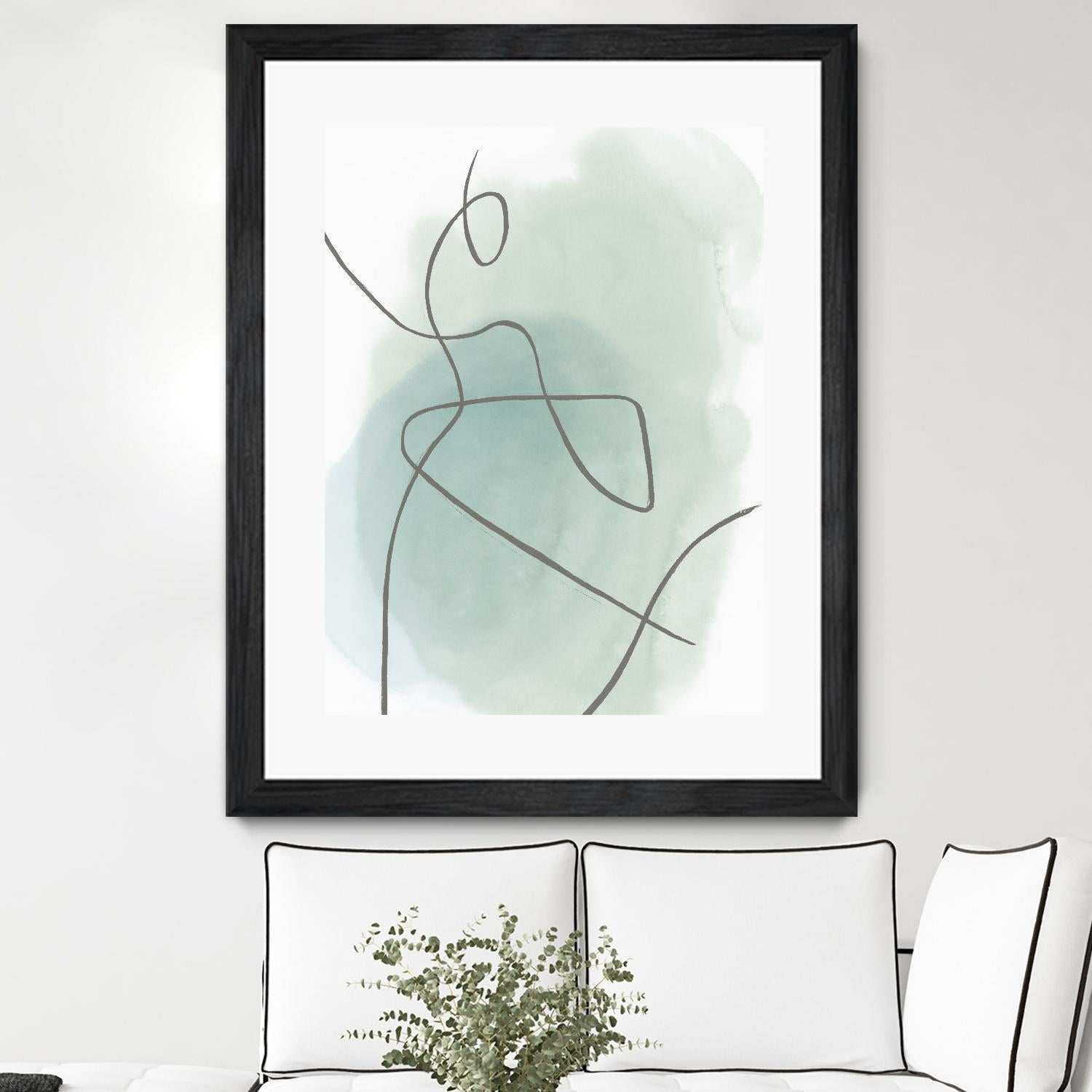 Follow Green II by PI  Studio on GIANT ART - green linear lines