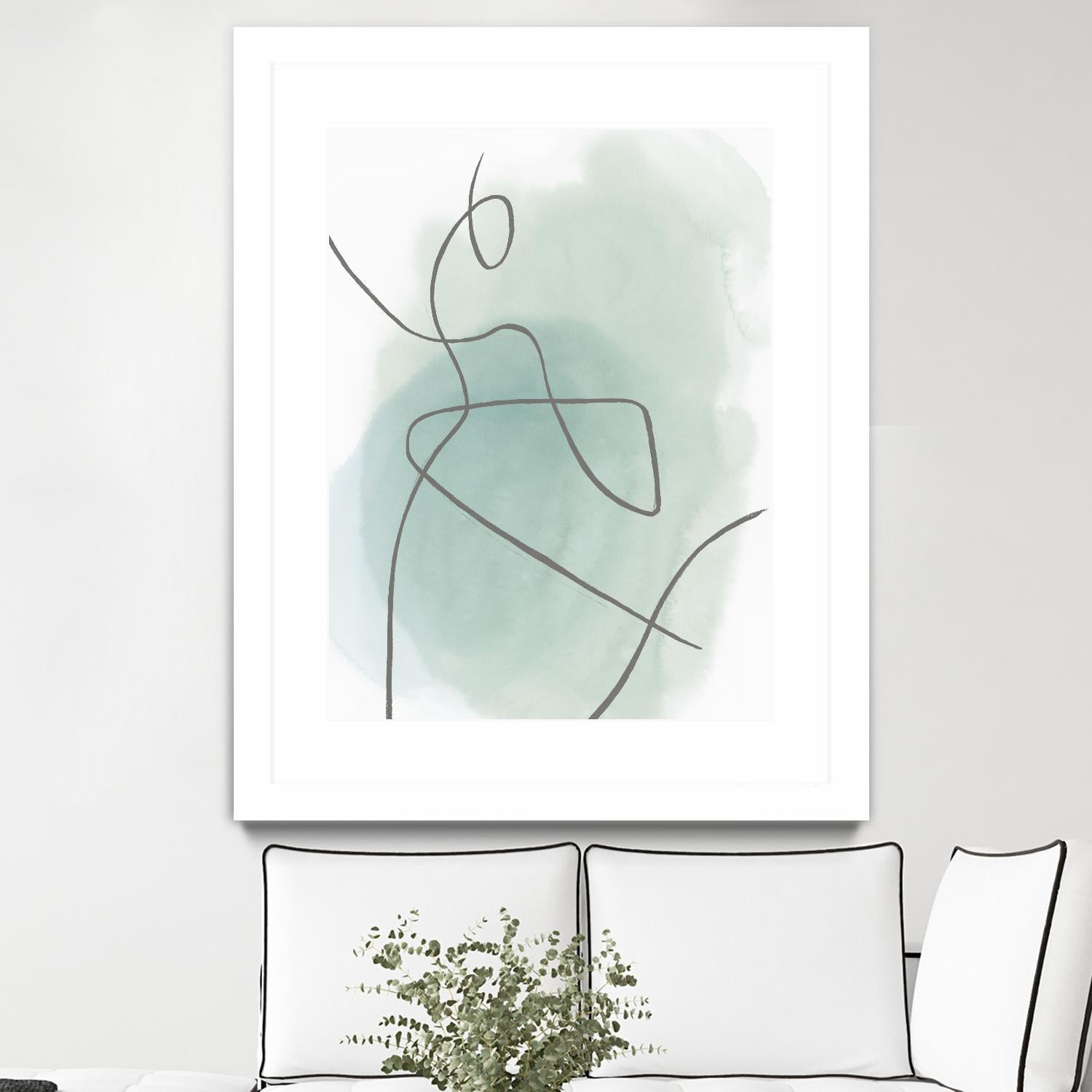 Follow Green II by PI  Studio on GIANT ART - green linear lines