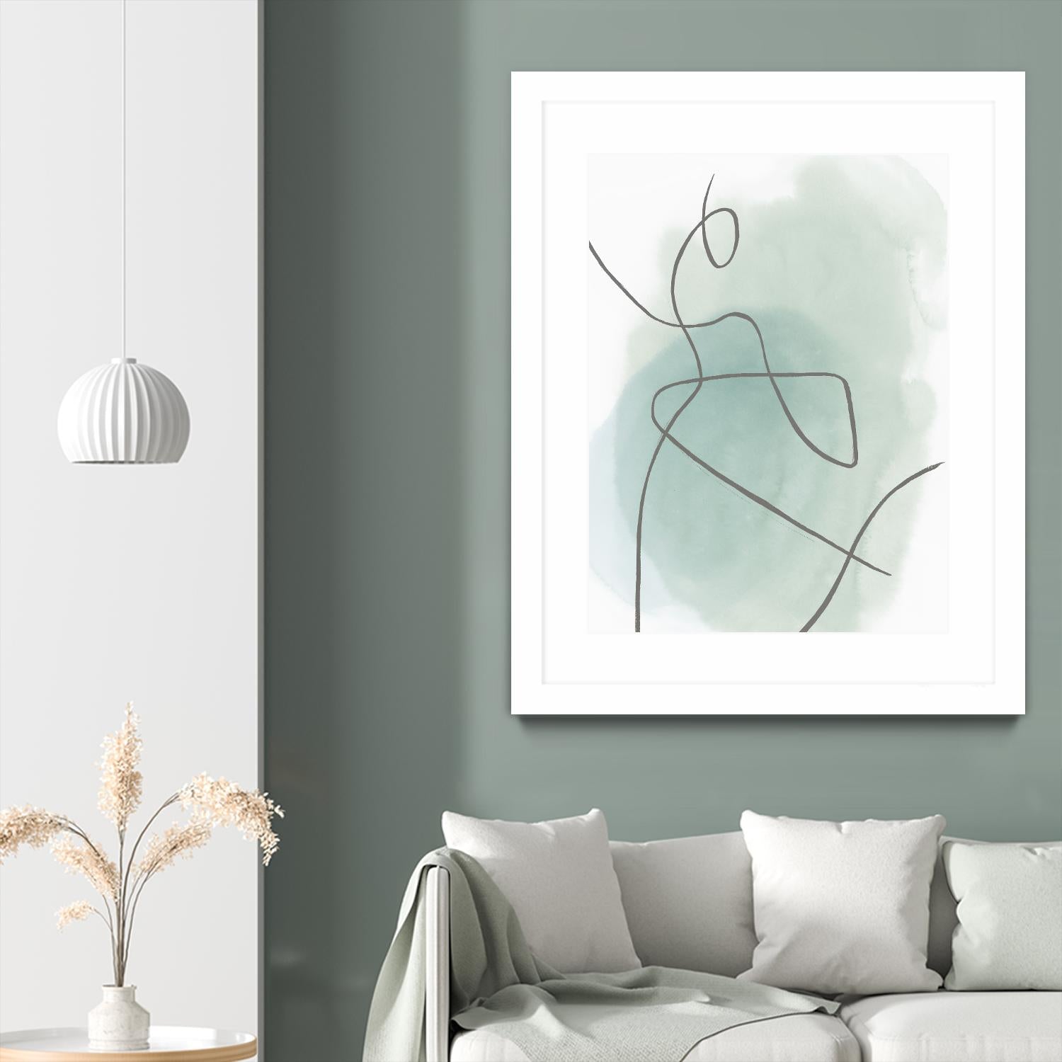 Follow Green II by PI  Studio on GIANT ART - green linear lines