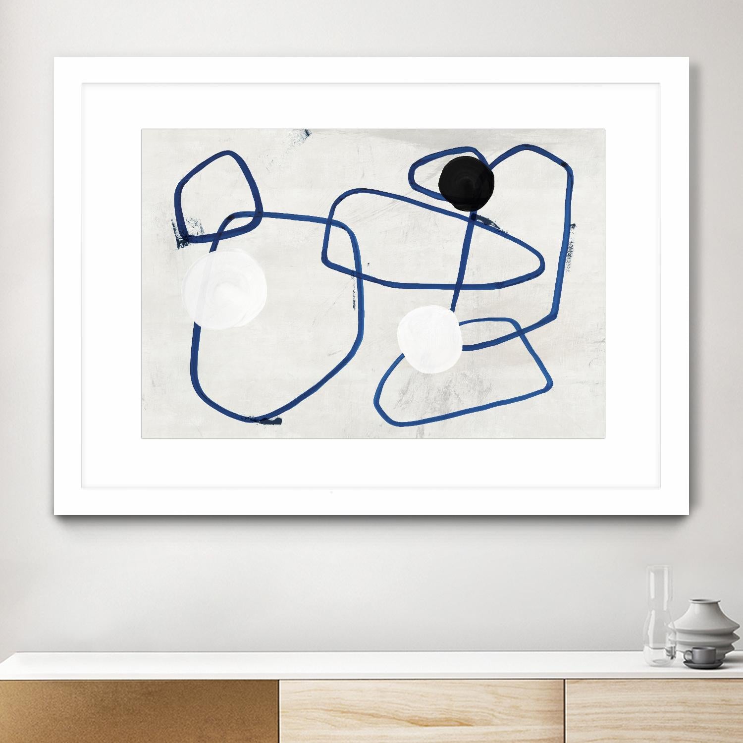 Midblue I by PI Studio on GIANT ART - blue linear