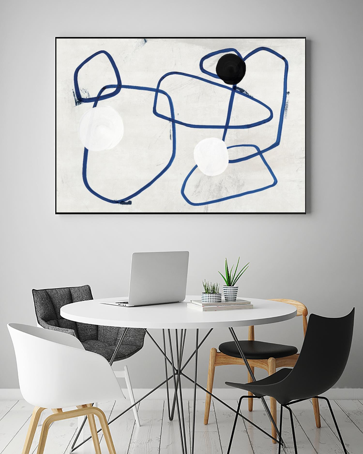 Midblue I by PI Studio on GIANT ART - blue linear