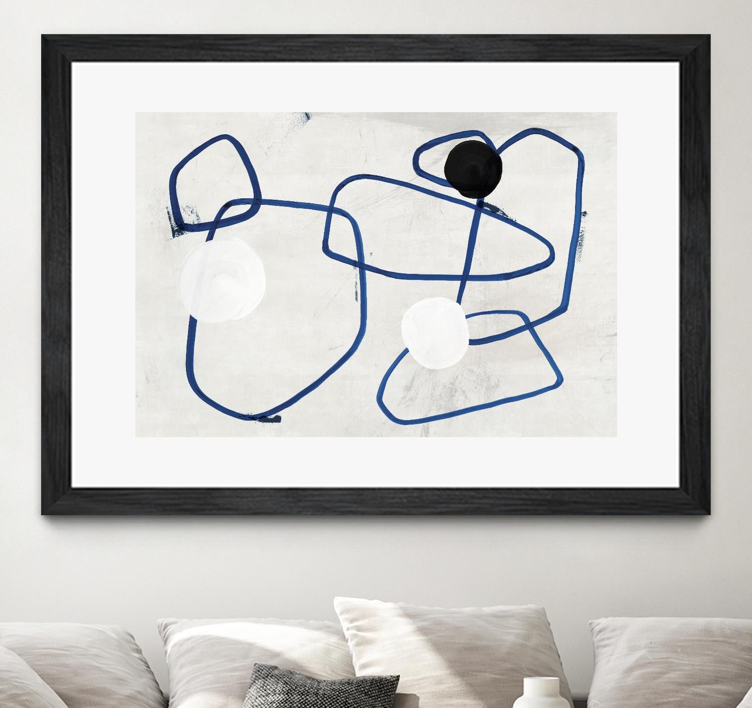 Midblue I by PI Studio on GIANT ART - blue linear