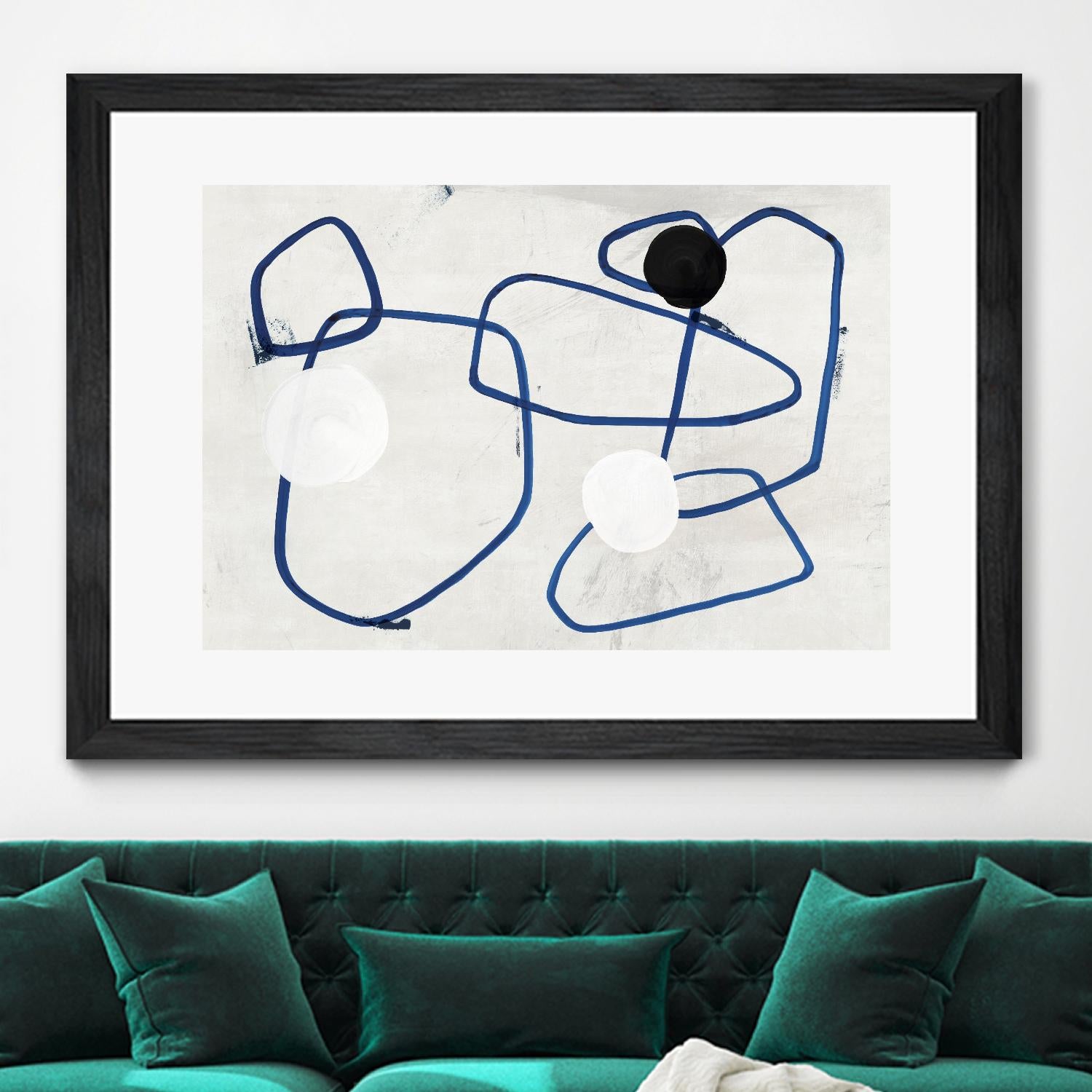 Midblue I by PI Studio on GIANT ART - blue linear