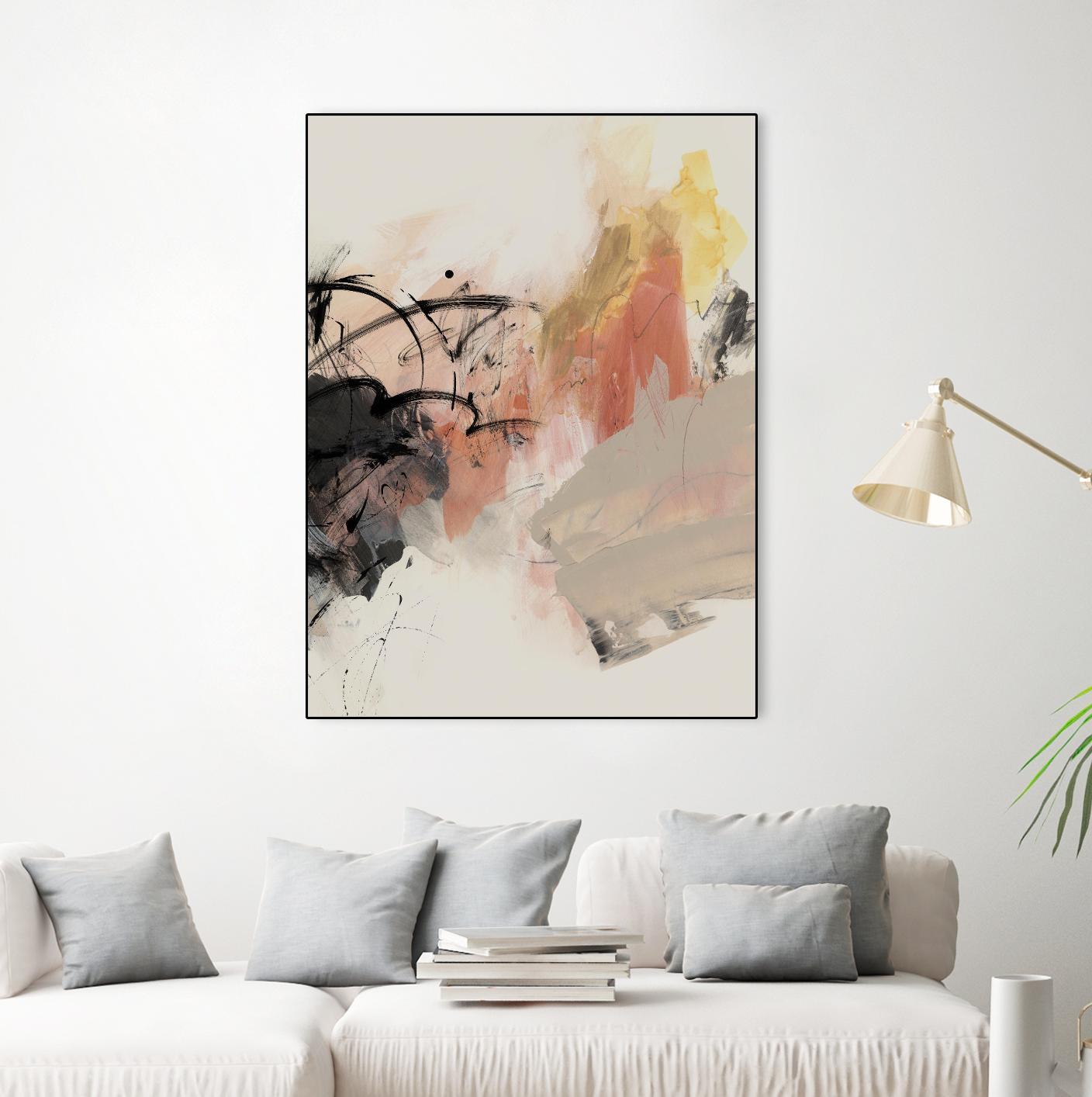 Grapefruit I by PI Studio on GIANT ART - pink abstract abstract