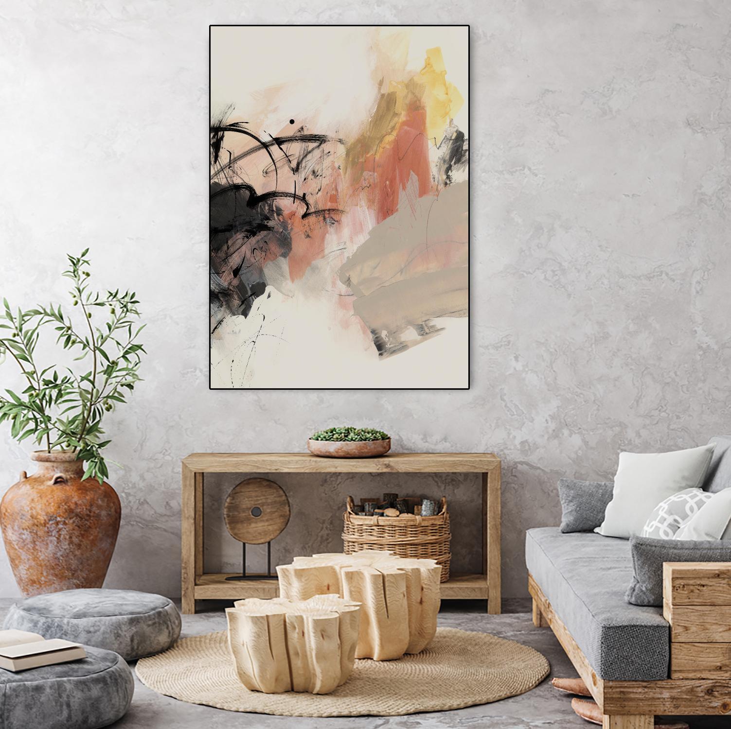 Grapefruit I by PI Studio on GIANT ART - pink abstract abstract