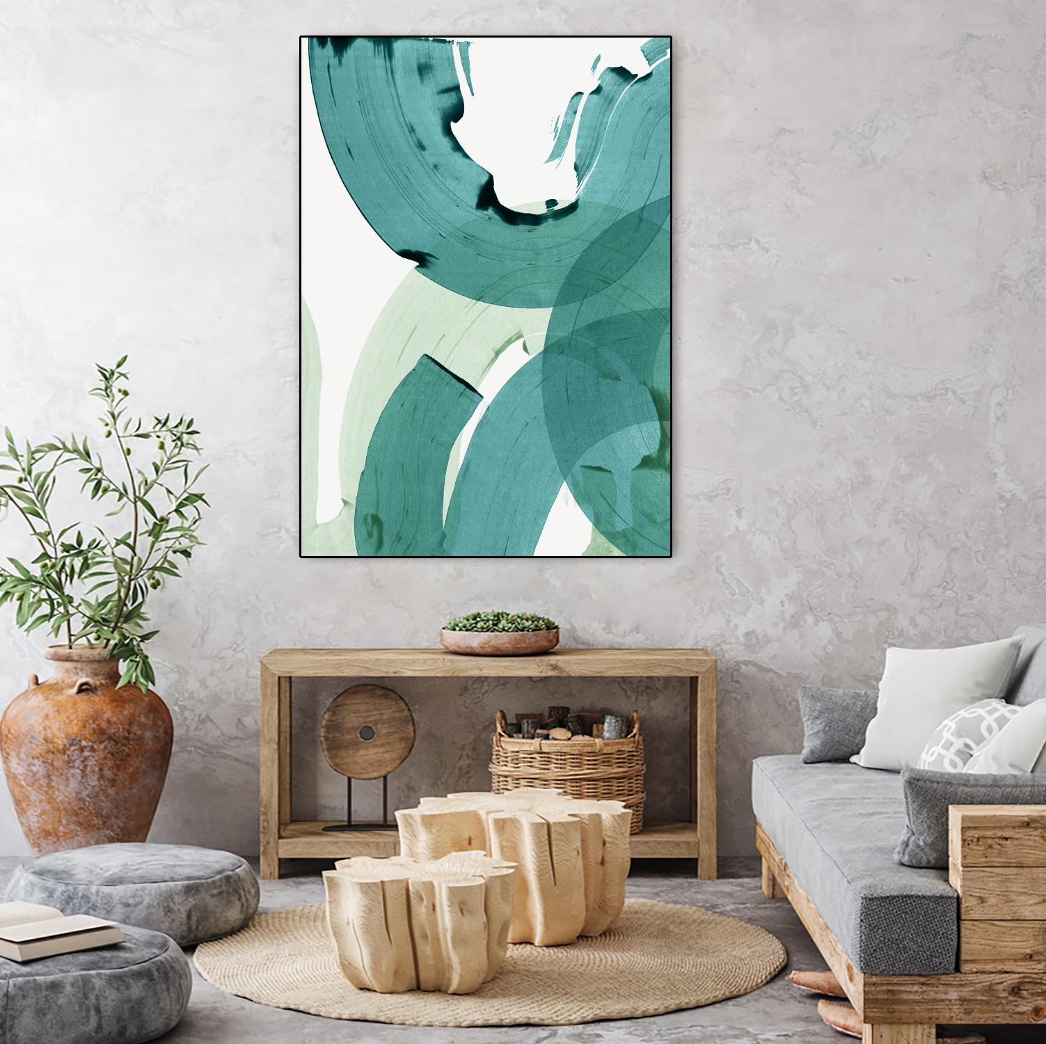 Green Movement II by PI Studio on GIANT ART - green abstract abstract