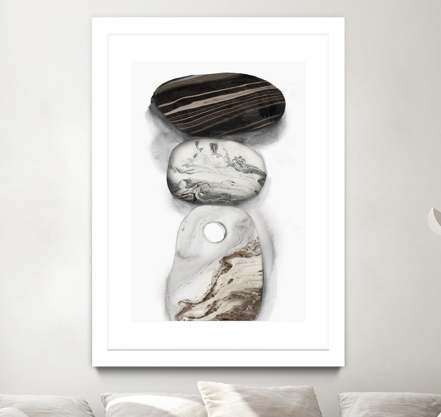 Majestic Rocks I by PI Studio on GIANT ART - white abstract