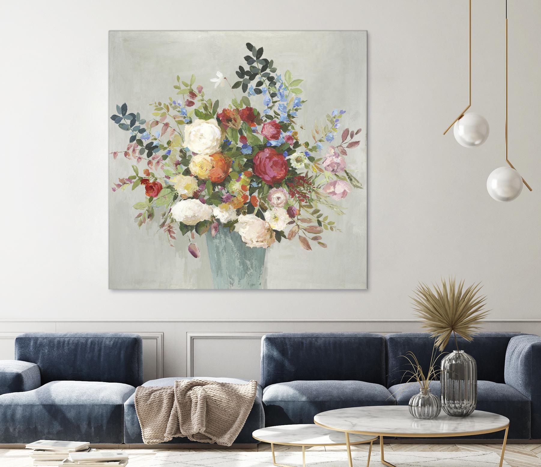 Grande by Allison Pearce on GIANT ART - blue floral
