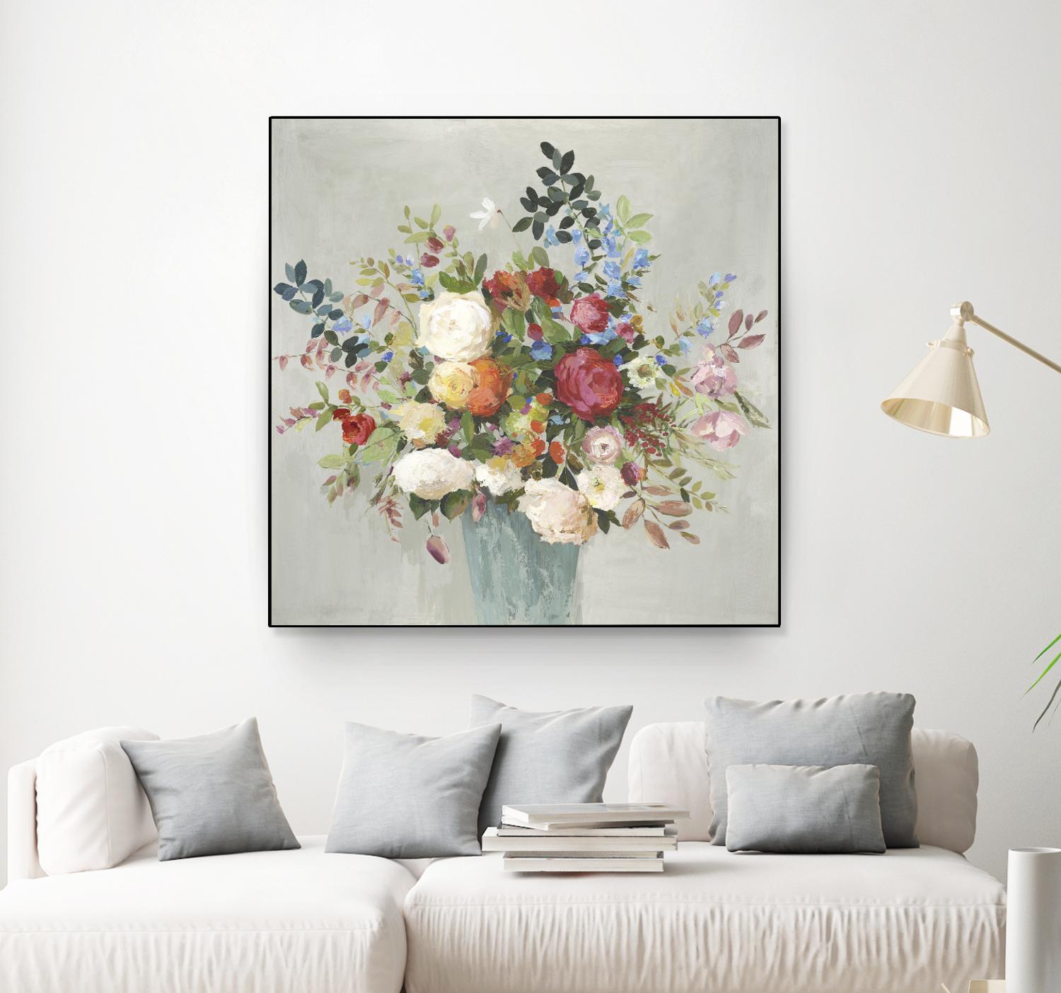 Grande by Allison Pearce on GIANT ART - blue floral
