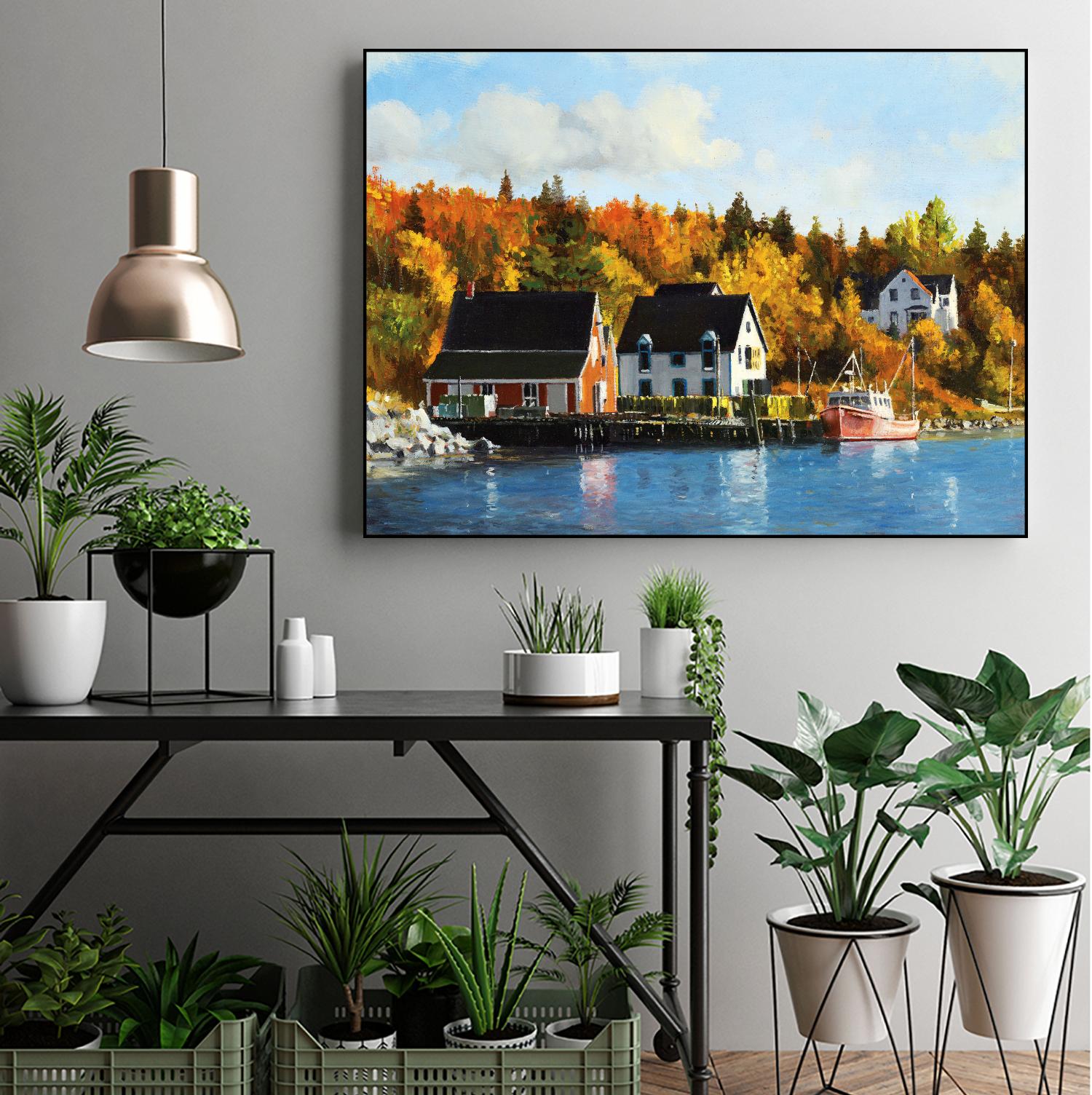 North West Cove by Pieter Molenaar on GIANT ART - blue landscape