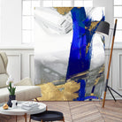 Indigo Abstract IV by PI Studio on GIANT ART - gold abstract