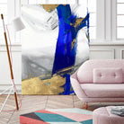 Indigo Abstract IV by PI Studio on GIANT ART - gold abstract