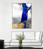 Indigo Abstract IV by PI Studio on GIANT ART - gold abstract