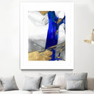 Indigo Abstract IV by PI Studio on GIANT ART - gold abstract