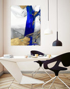 Indigo Abstract IV by PI Studio on GIANT ART - gold abstract