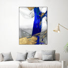 Indigo Abstract IV by PI Studio on GIANT ART - gold abstract