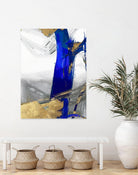 Indigo Abstract IV by PI Studio on GIANT ART - gold abstract