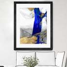 Indigo Abstract IV by PI Studio on GIANT ART - gold abstract