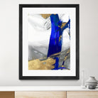 Indigo Abstract IV by PI Studio on GIANT ART - gold abstract