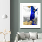 Indigo Abstract IV by PI Studio on GIANT ART - gold abstract