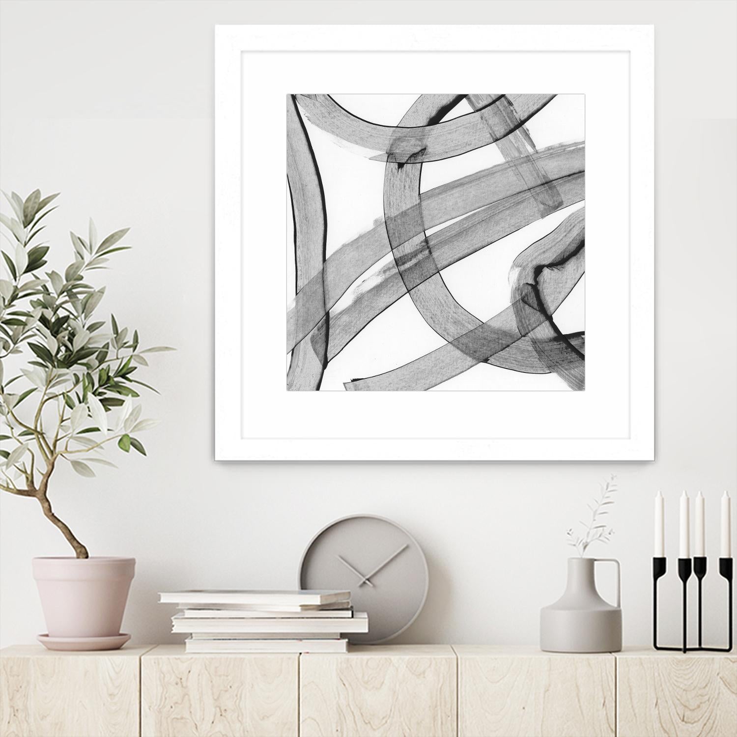 Gesture by PI Studio on GIANT ART - white abstract