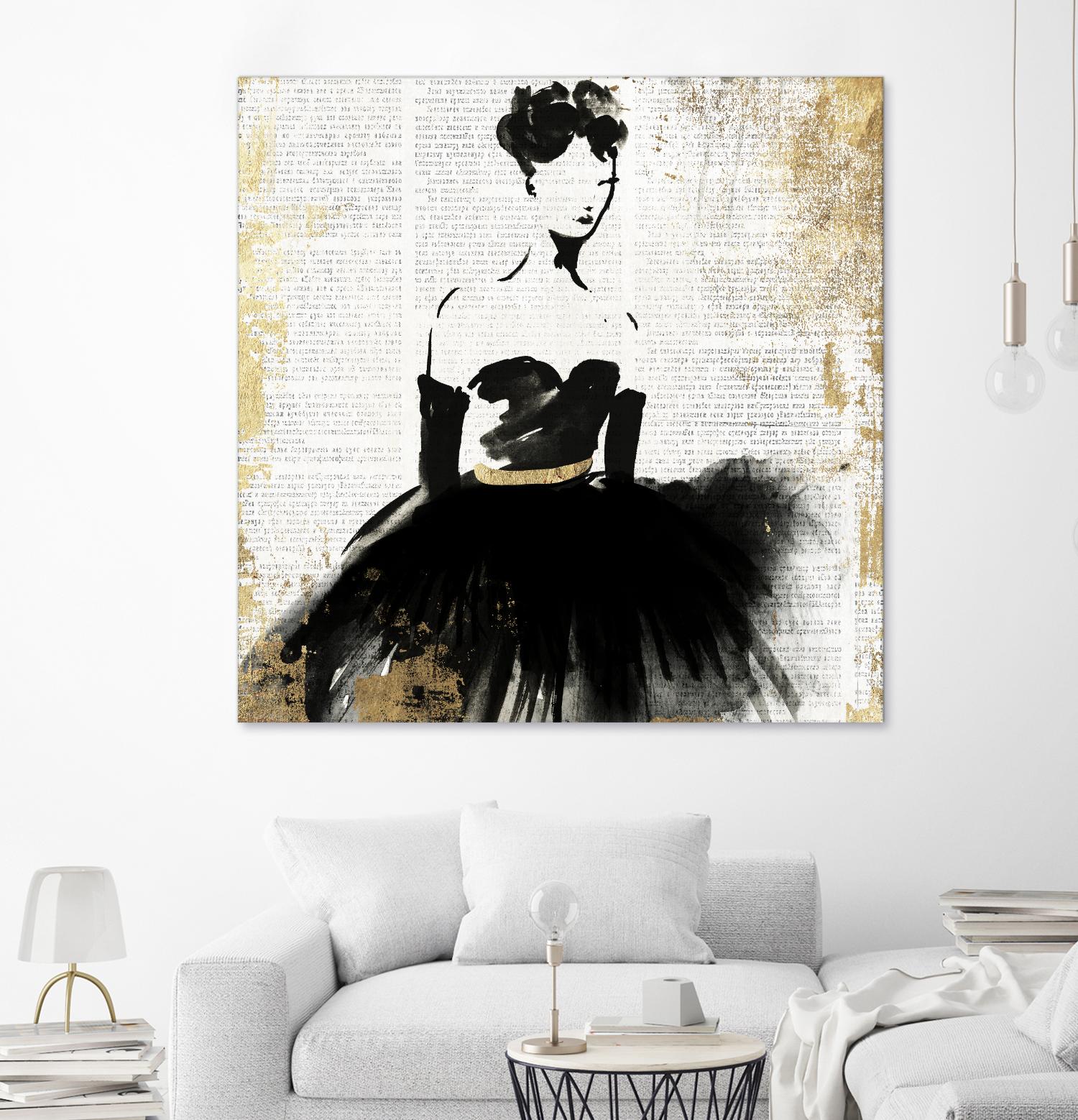 Lady in Black II by PI Studio on GIANT ART - white abstract