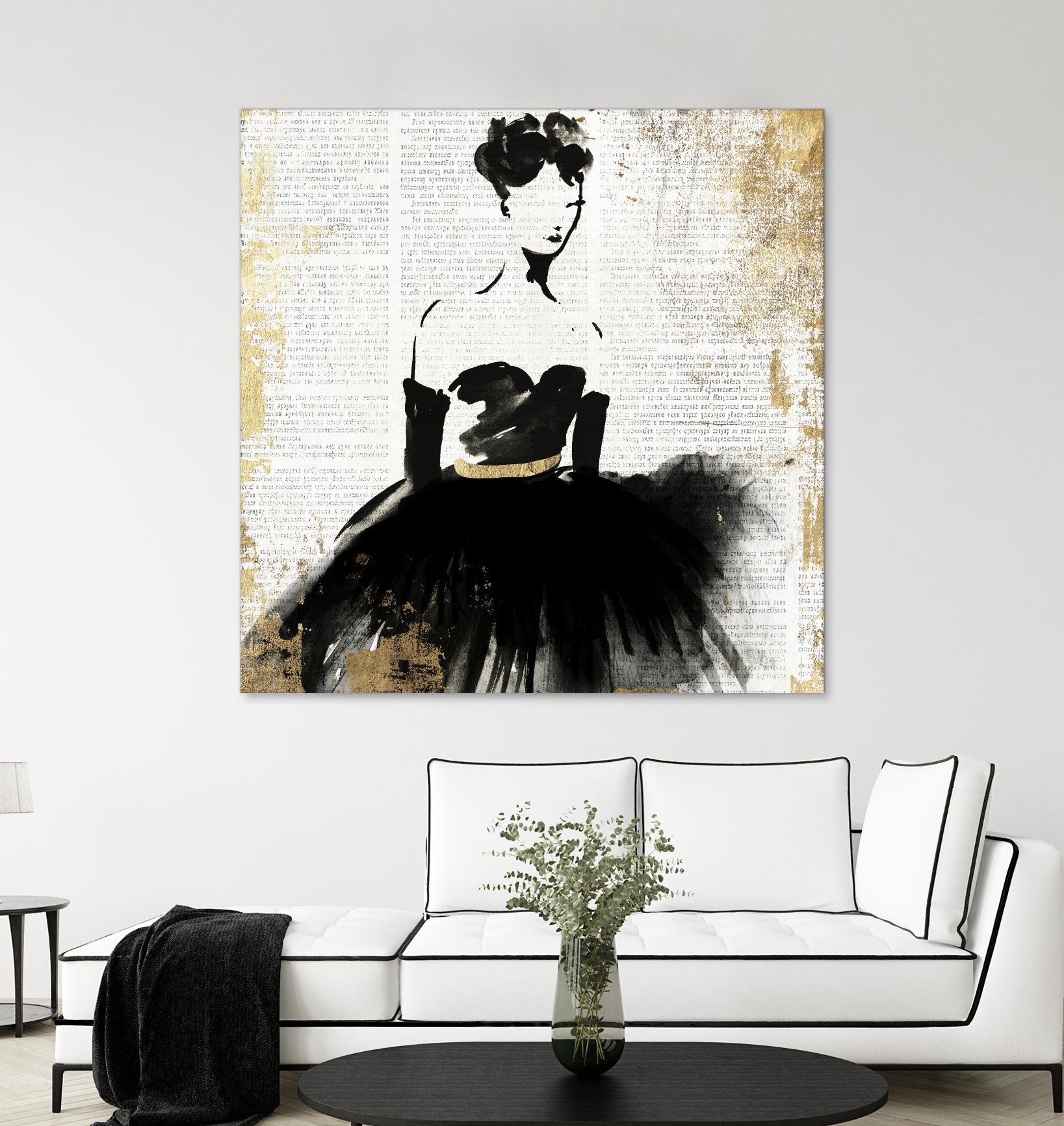Lady in Black II by PI Studio on GIANT ART - white abstract