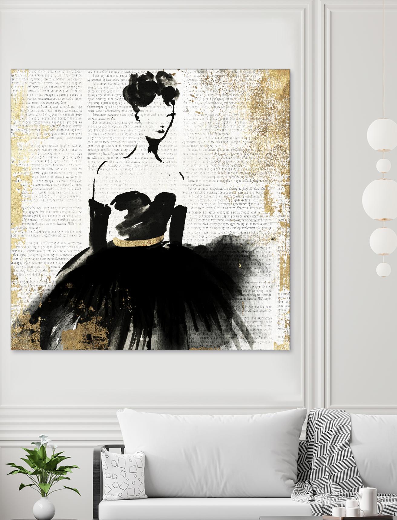 Lady in Black II by PI Studio on GIANT ART - white abstract