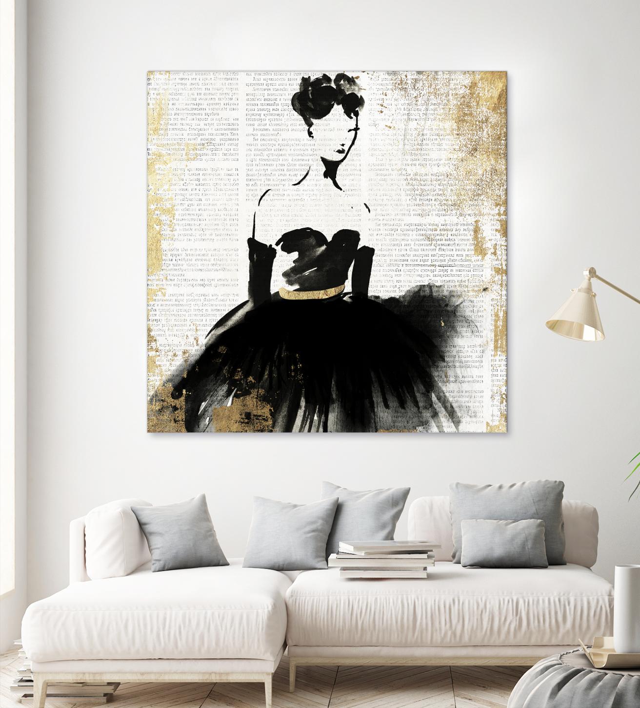 Lady in Black II by PI Studio on GIANT ART - white abstract