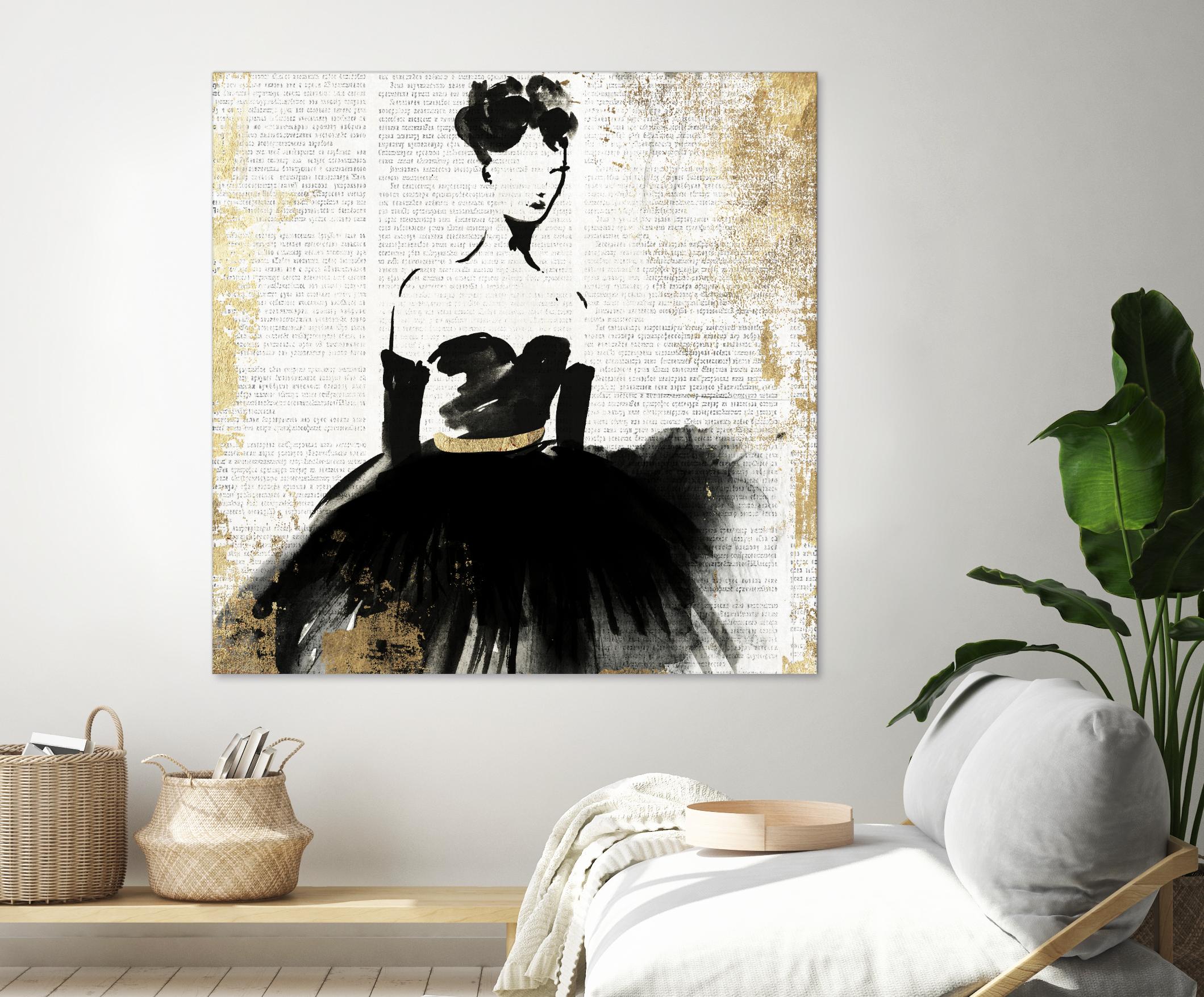 Lady in Black II by PI Studio on GIANT ART - white abstract