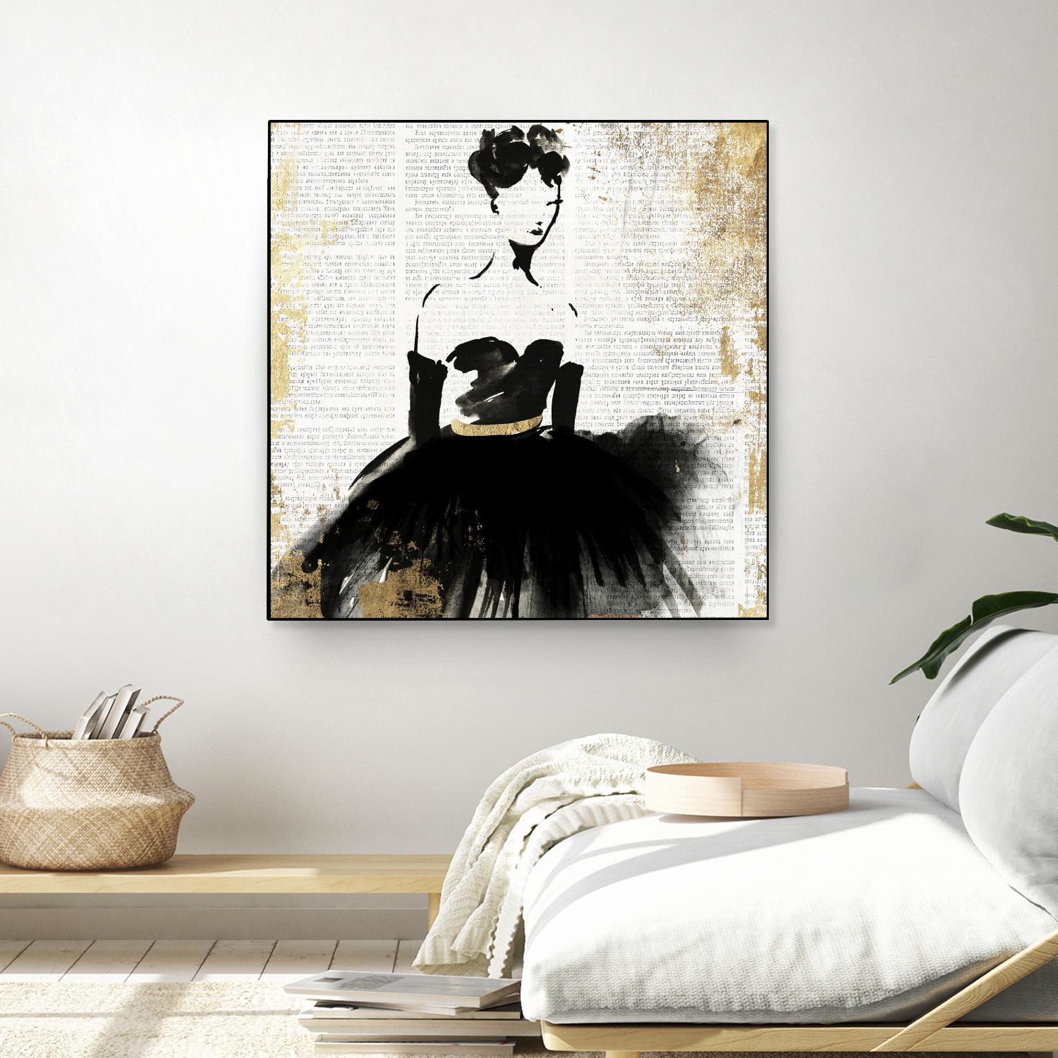 Lady in Black II by PI Studio on GIANT ART - white abstract