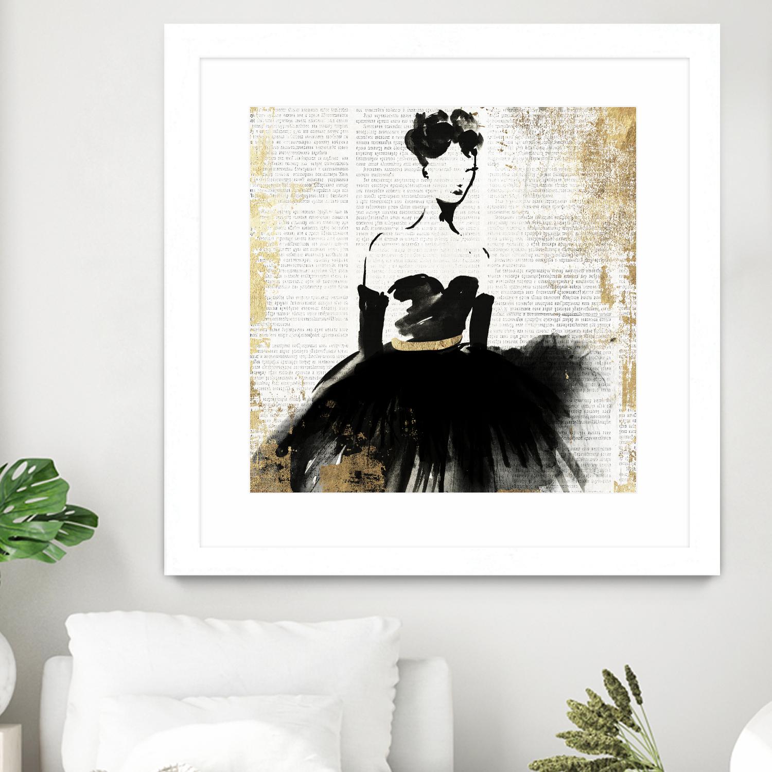 Lady in Black II by PI Studio on GIANT ART - white abstract
