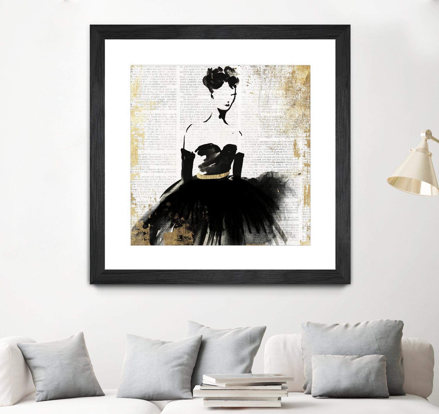 Lady in Black II by PI Studio on GIANT ART - white abstract