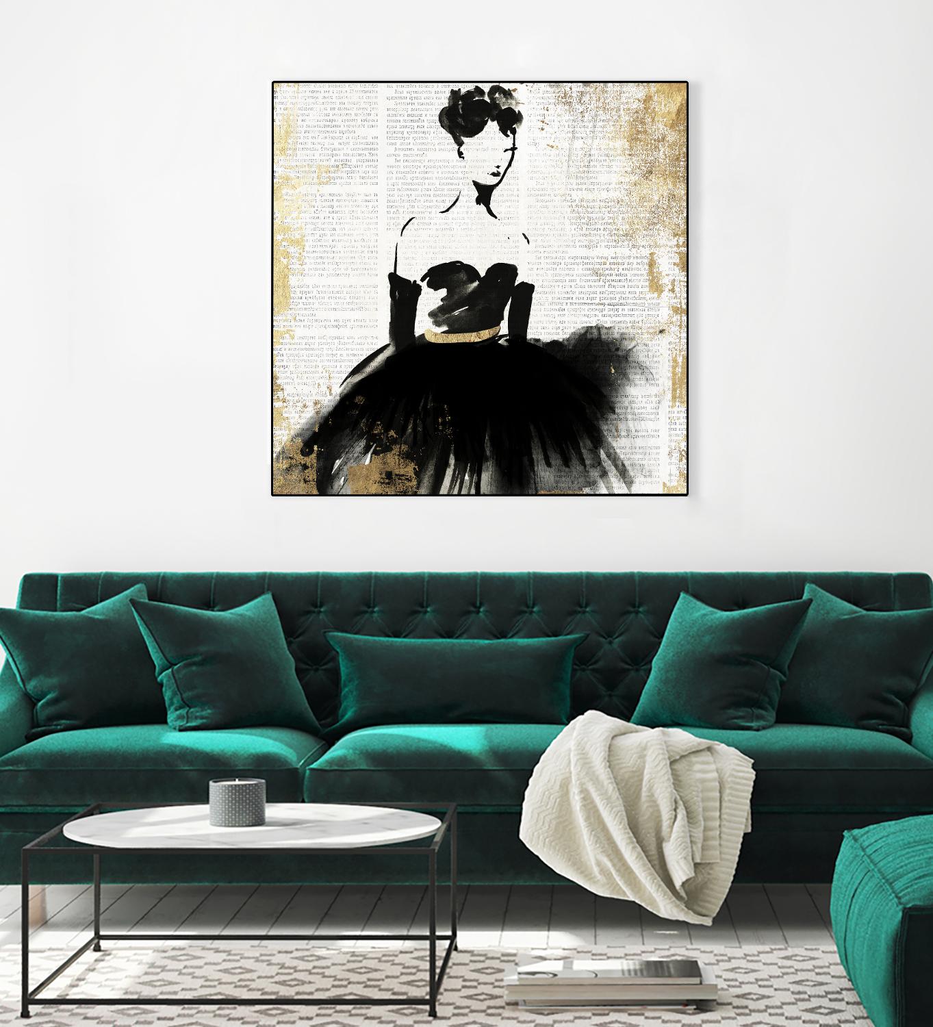 Lady in Black II by PI Studio on GIANT ART - white abstract