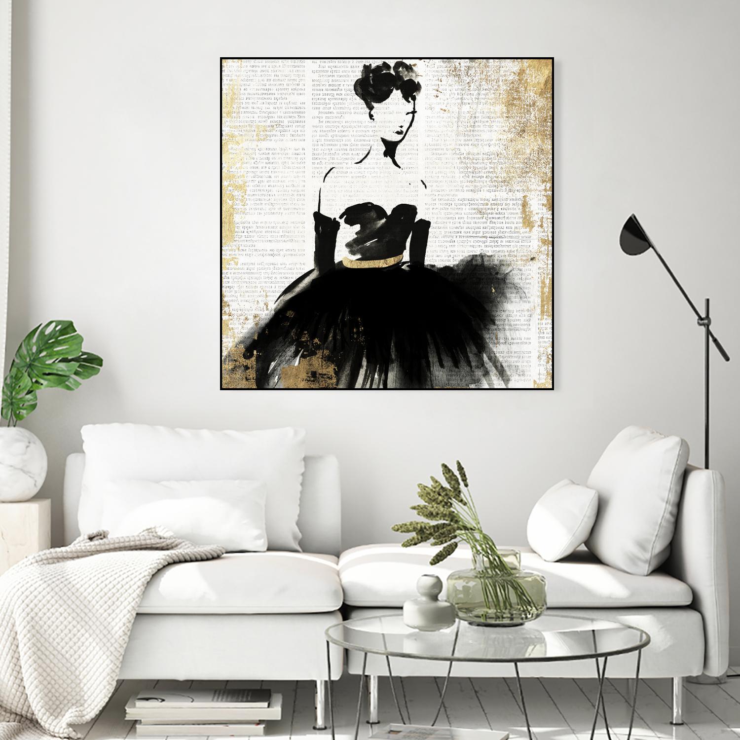 Lady in Black II by PI Studio on GIANT ART - white abstract