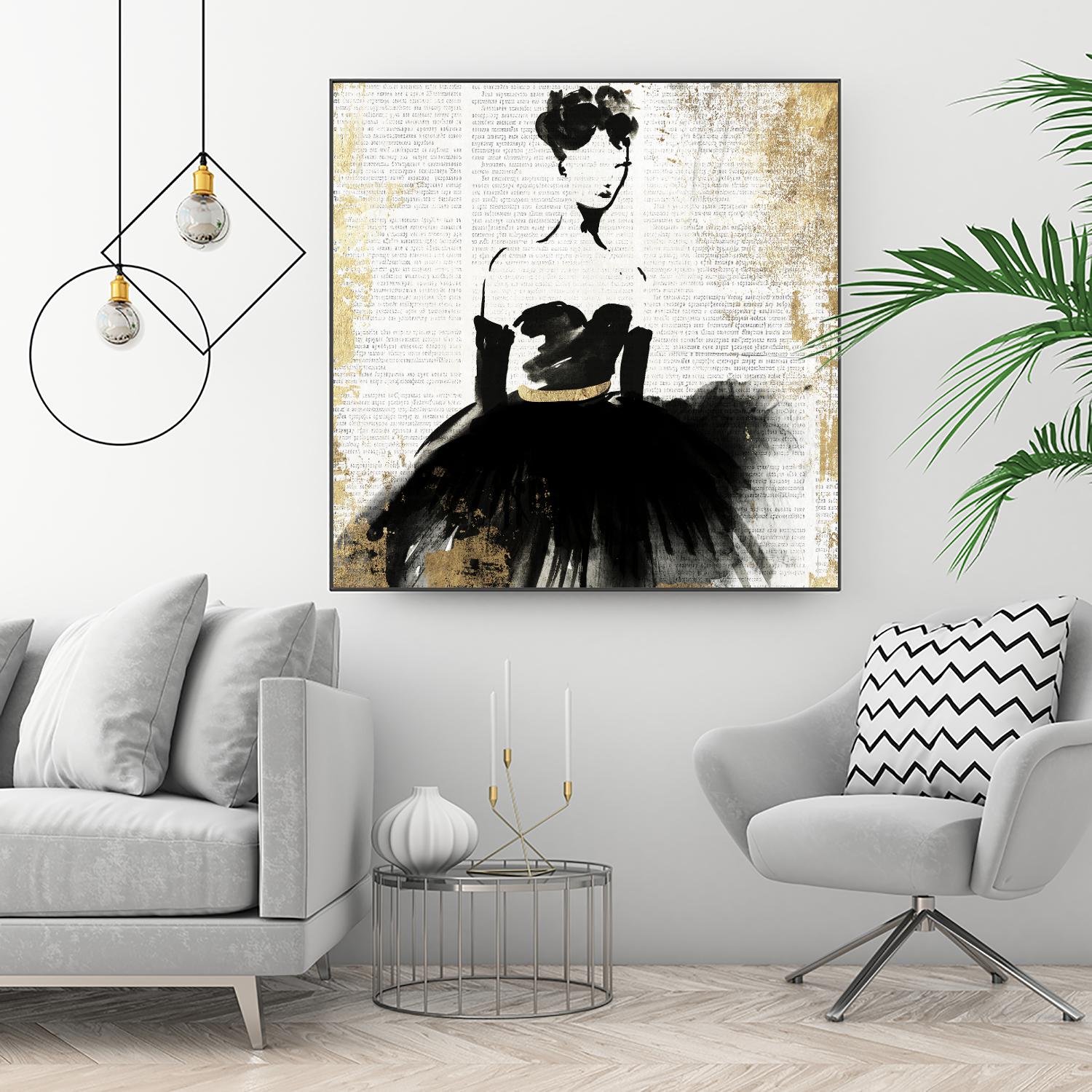 Lady in Black II by PI Studio on GIANT ART - white abstract