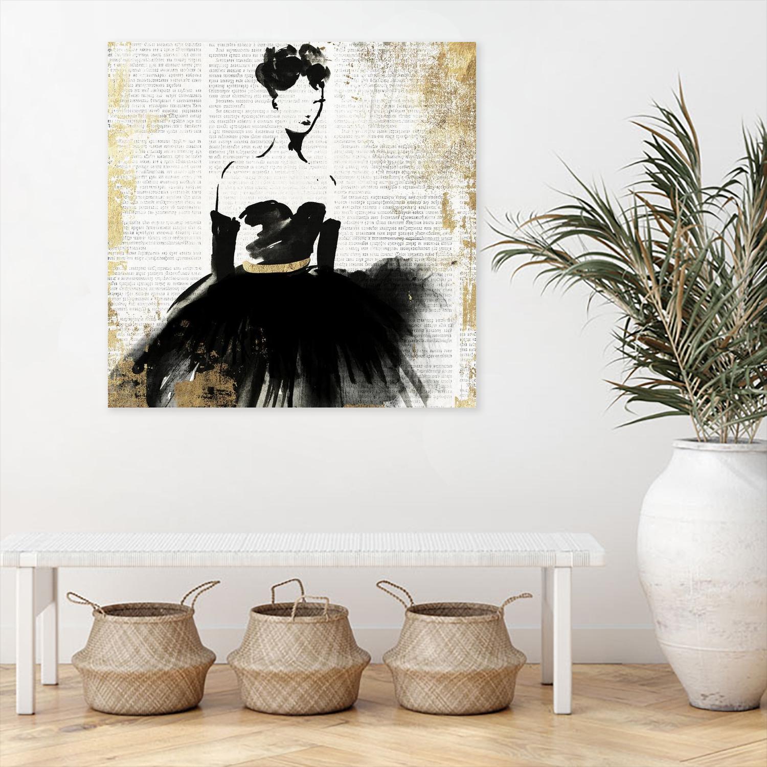 Lady in Black II by PI Studio on GIANT ART - white abstract