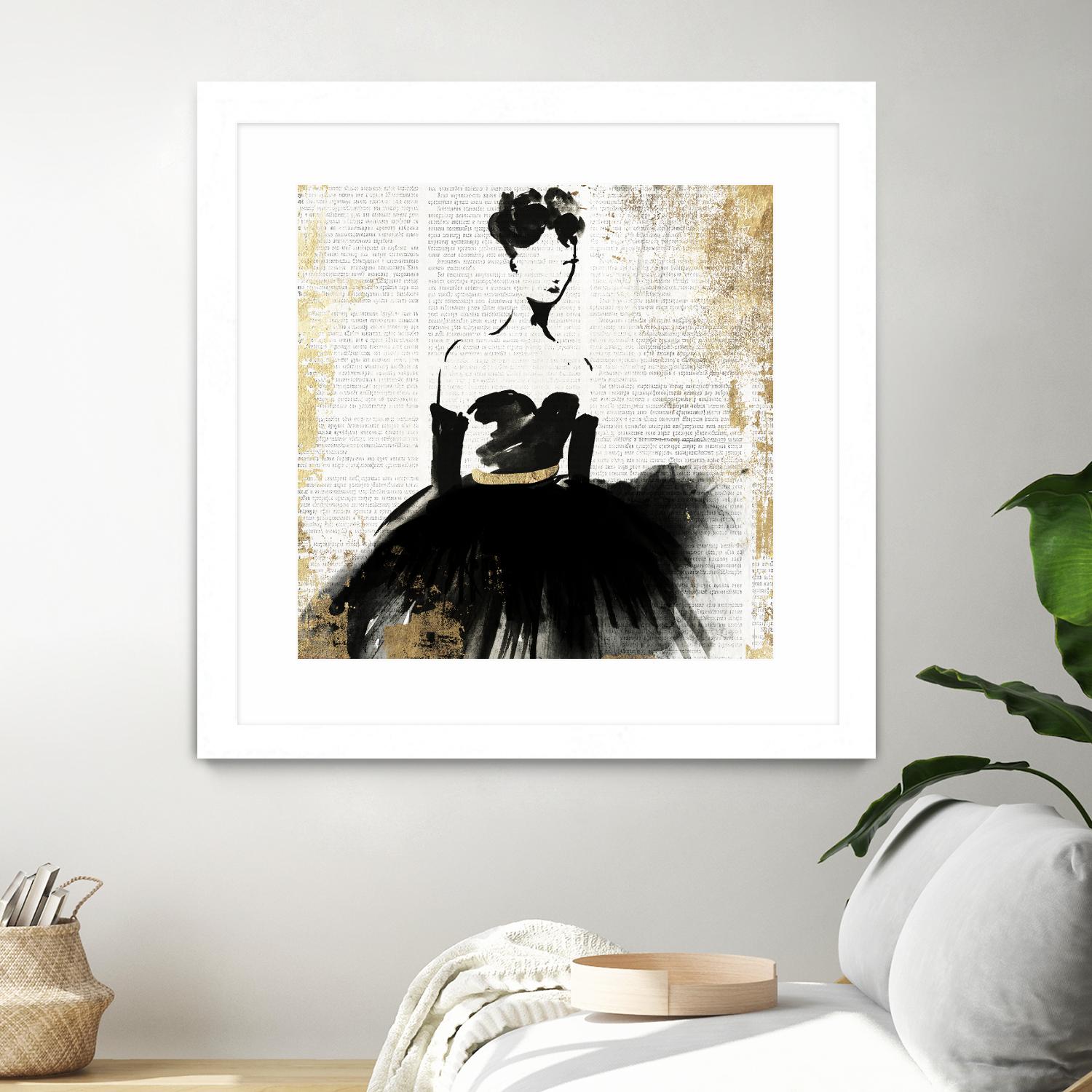 Lady in Black II by PI Studio on GIANT ART - white abstract