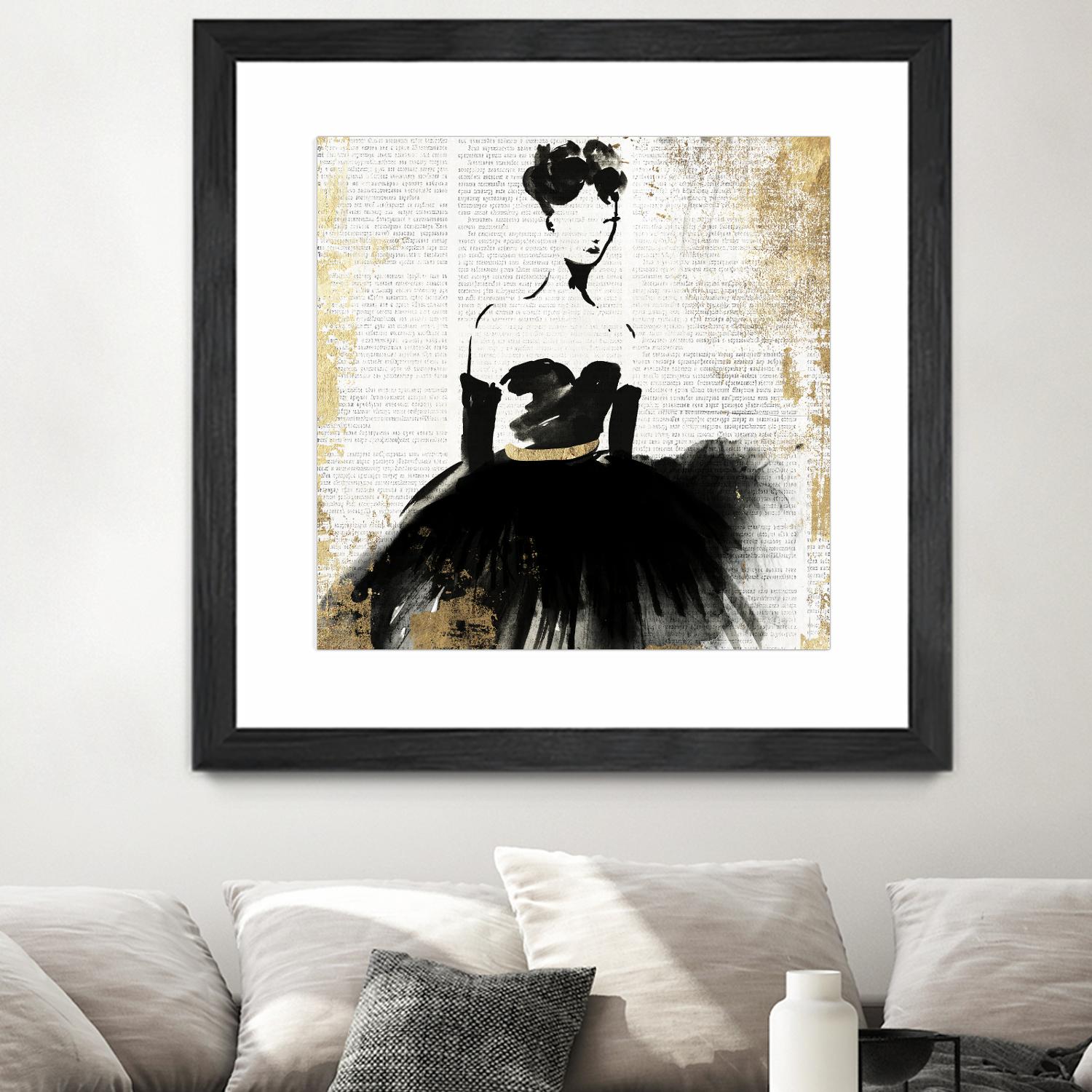 Lady in Black II by PI Studio on GIANT ART - white abstract
