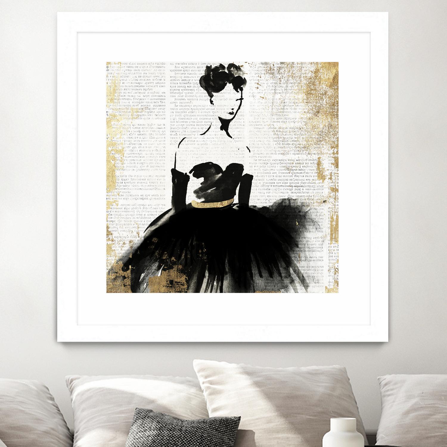 Lady in Black II by PI Studio on GIANT ART - white abstract