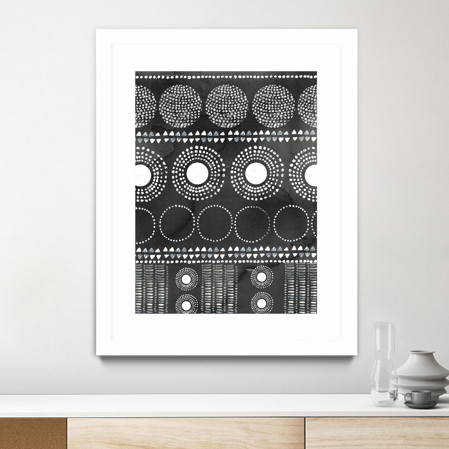 African I Black Version by PI Studio on GIANT ART - white abstract