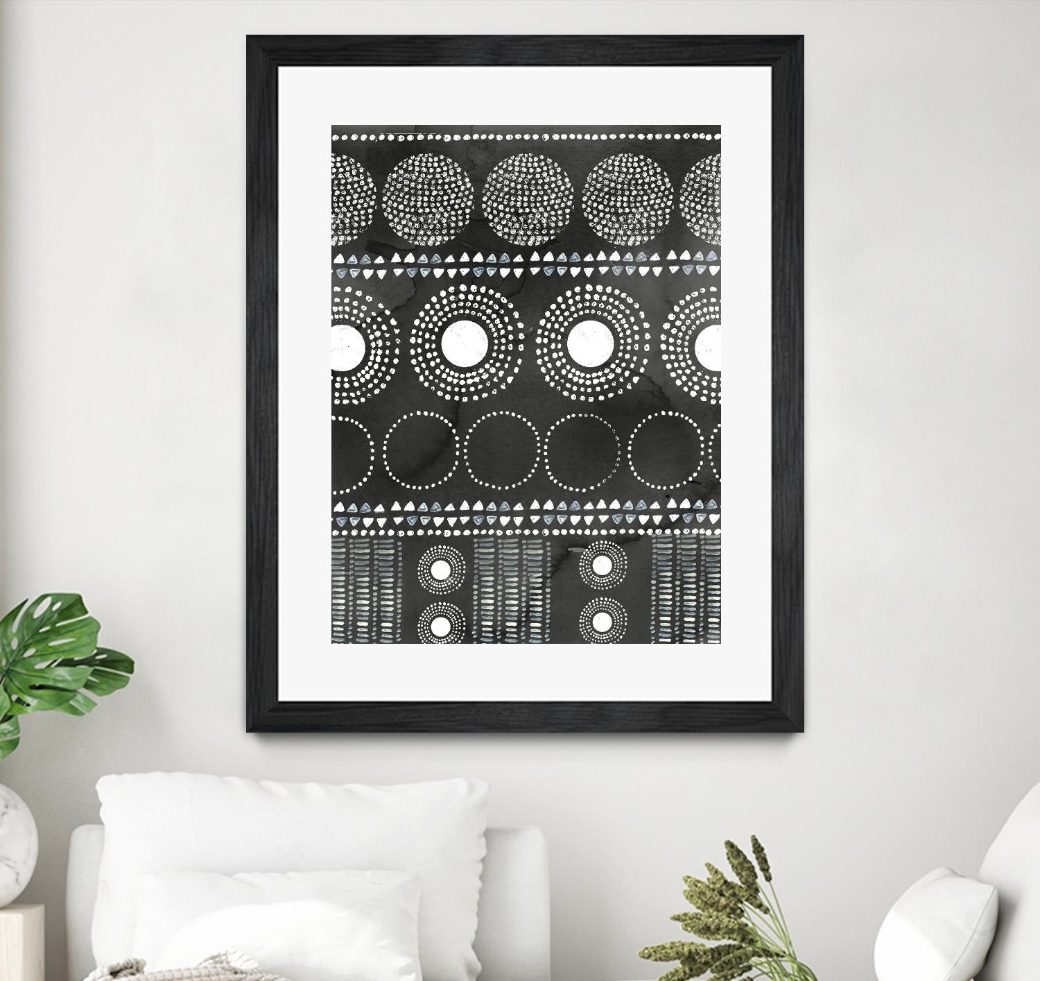 African I Black Version by PI Studio on GIANT ART - white abstract