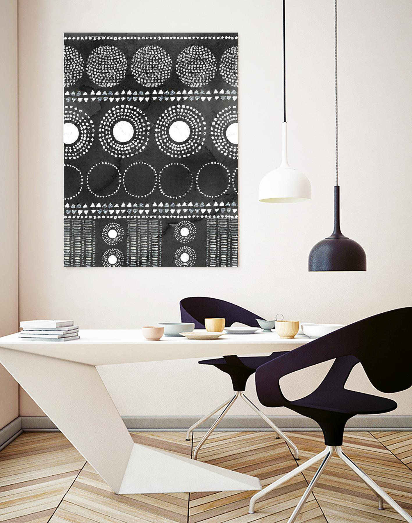 African I Black Version by PI Studio on GIANT ART - white abstract