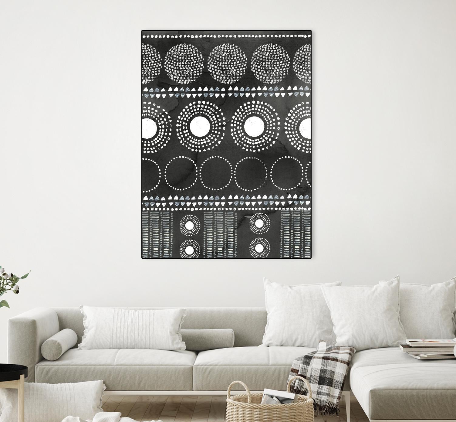 African I Black Version by PI Studio on GIANT ART - white abstract