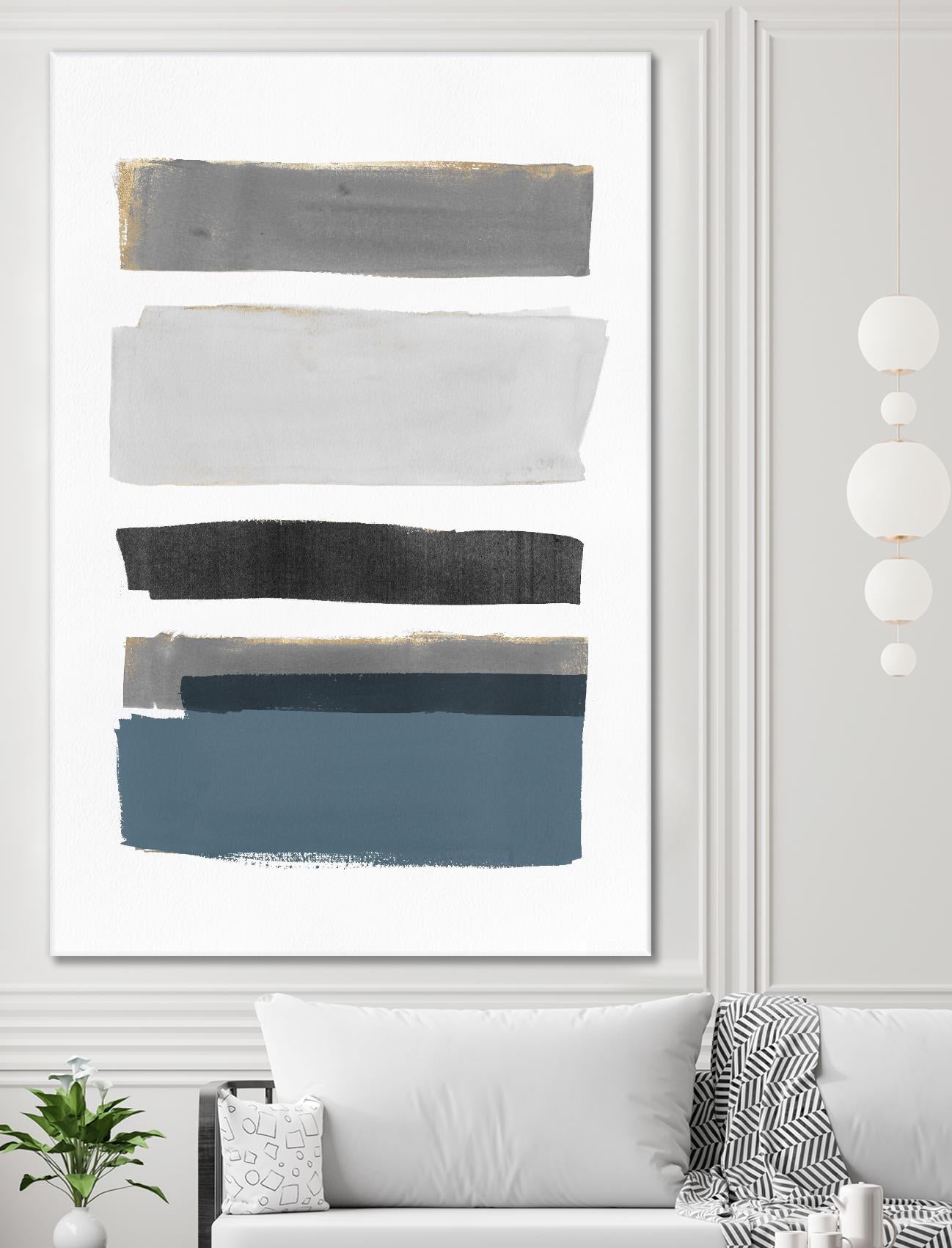 stacked Stripes I by Pi  Studio  on GIANT ART - gold shapes stripes